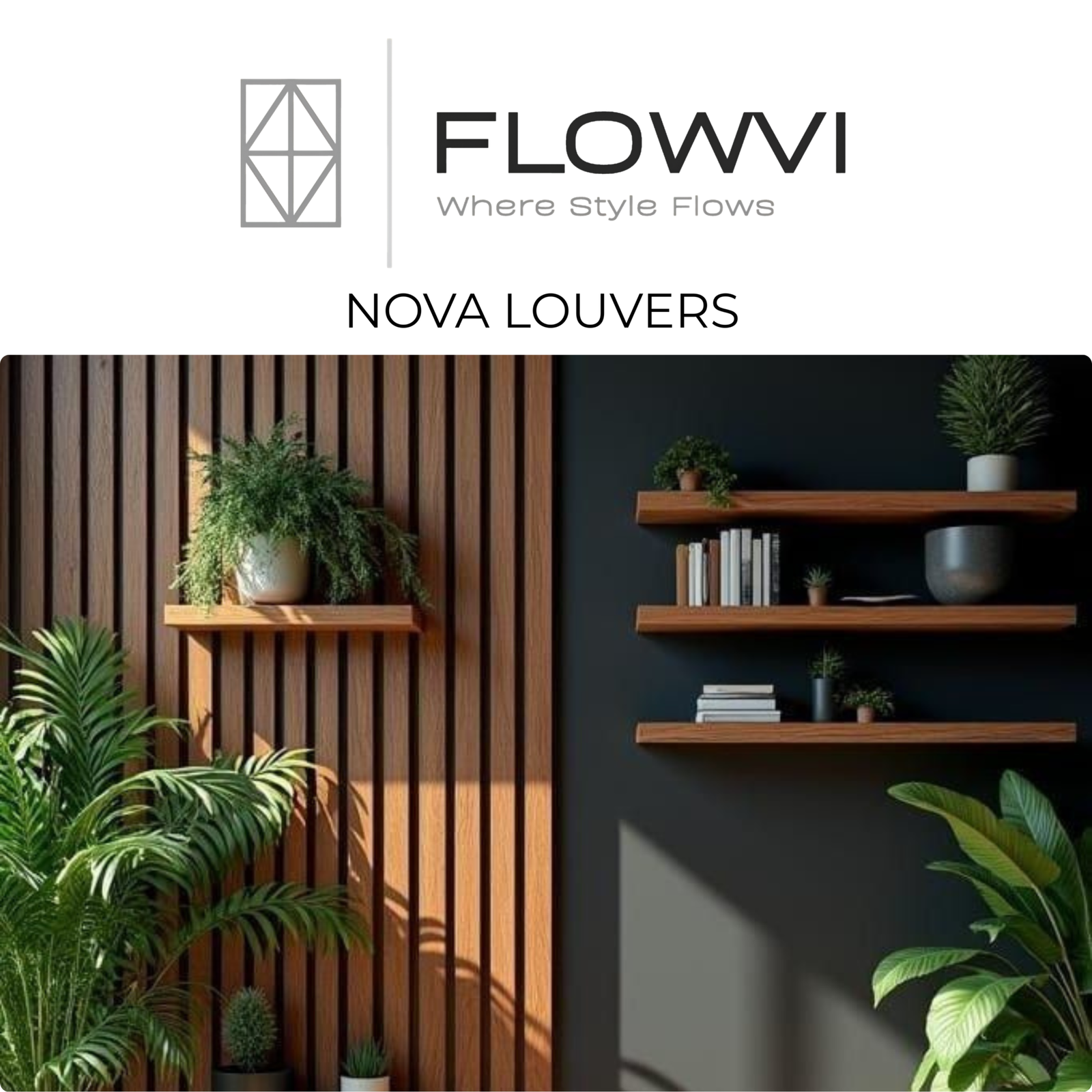 Flowvi Nova decorative louvers for modern wall and ceiling interior designs